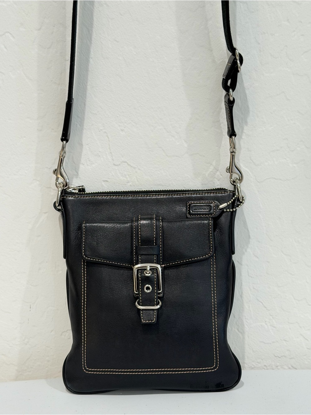 Vintage Coach Hampton Leather Swingpack Crossbody Bag